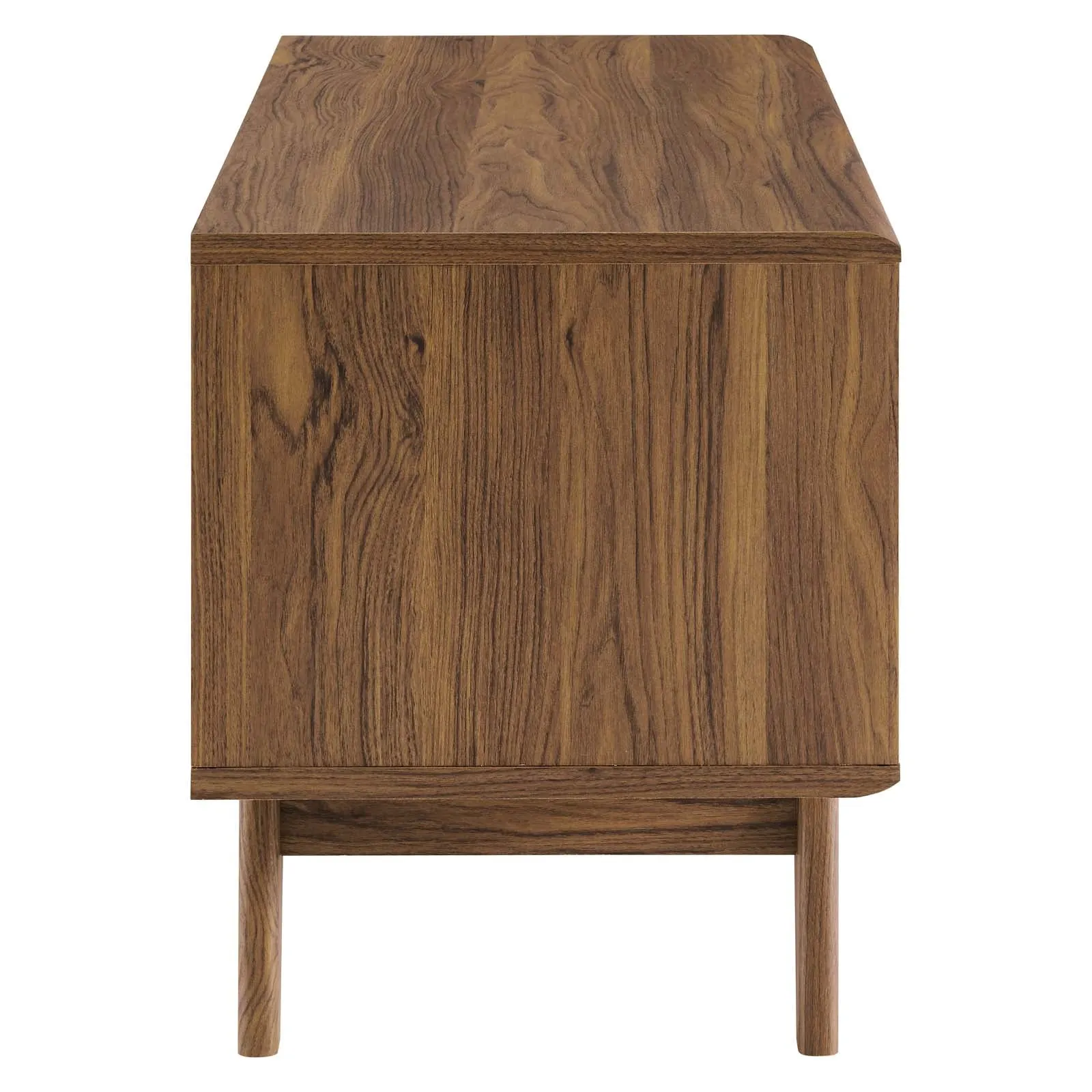 Envision Vinyl Record Display Stand Walnut White EEI-4261-WAL-WHI
