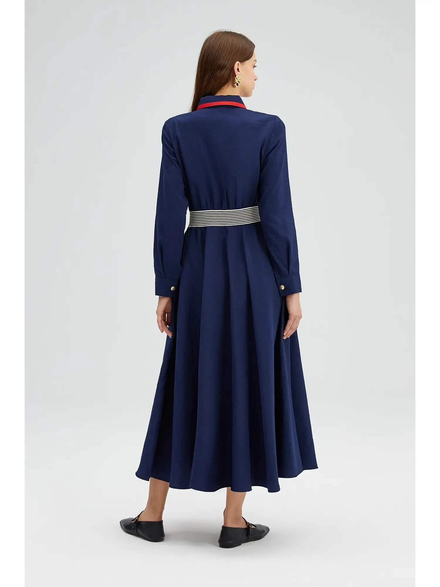 Evelyn Navy Maxi Dress