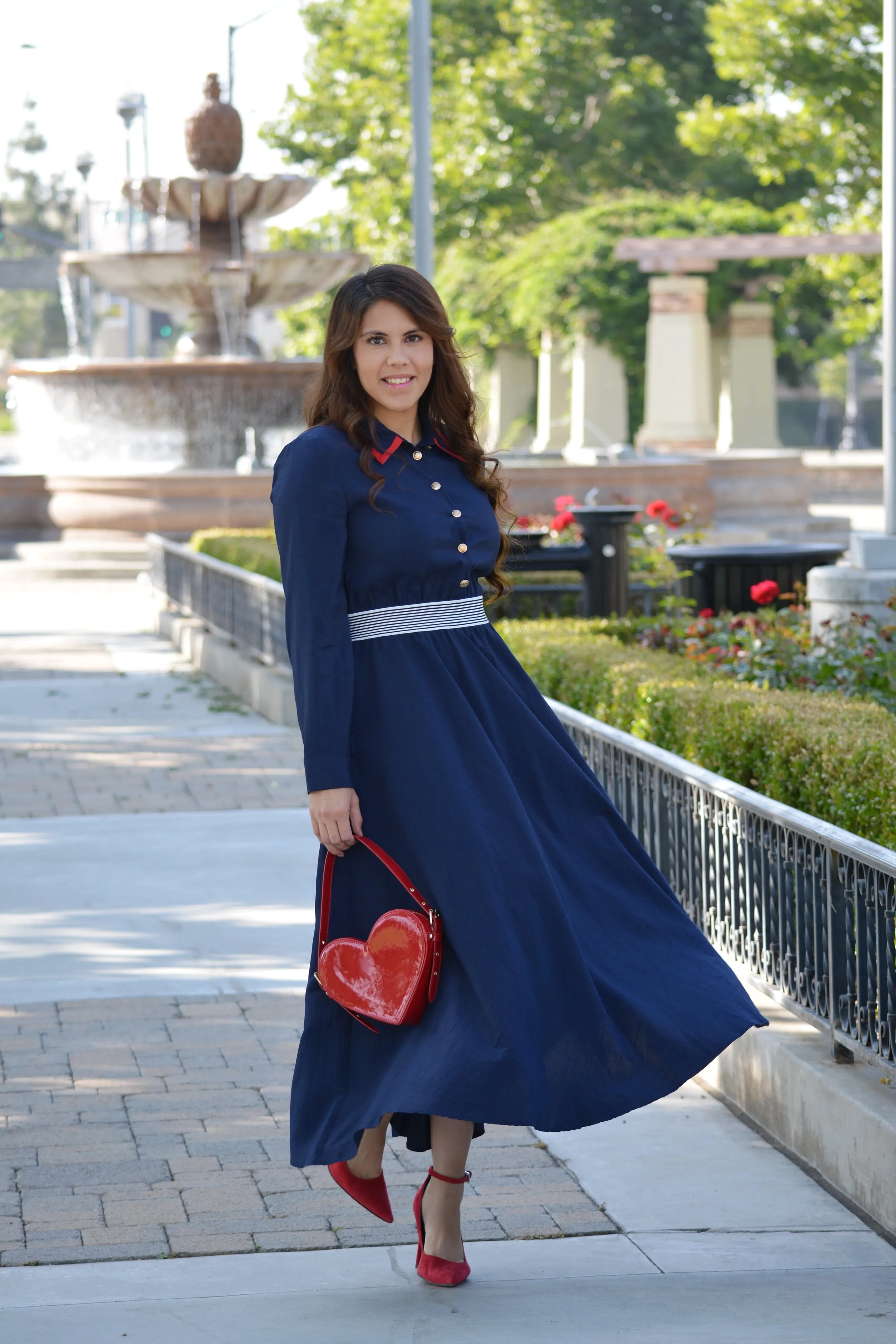 Evelyn Navy Maxi Dress