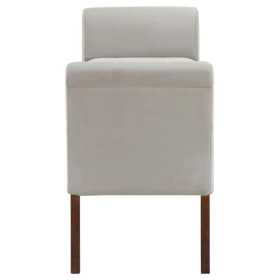 Farrah Upholstered Rolled Arms Storage Bench