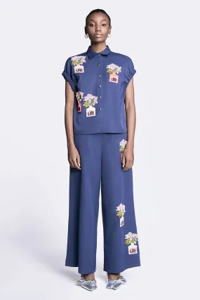 Flared Pants of "(Inkpot Elasticated Top)"