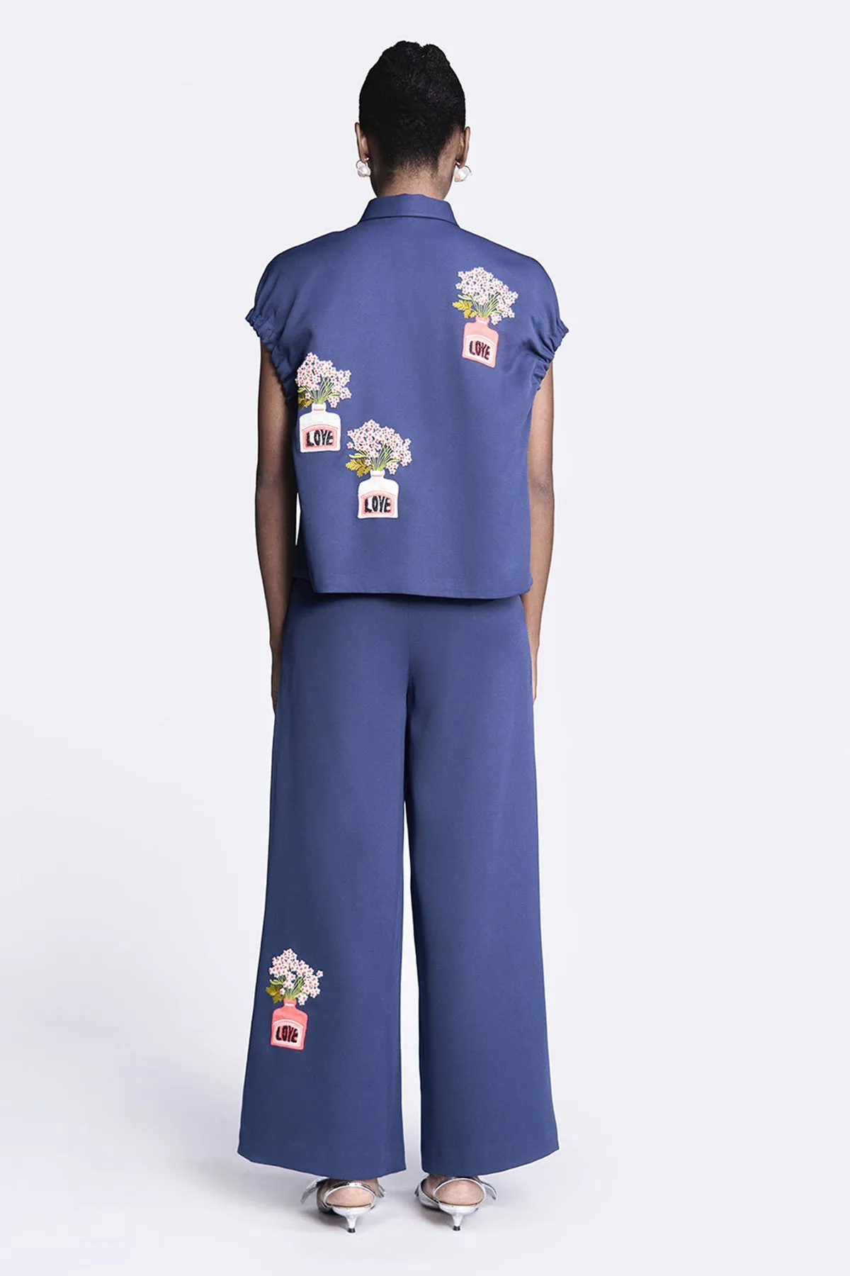 Flared Pants of "(Inkpot Elasticated Top)"