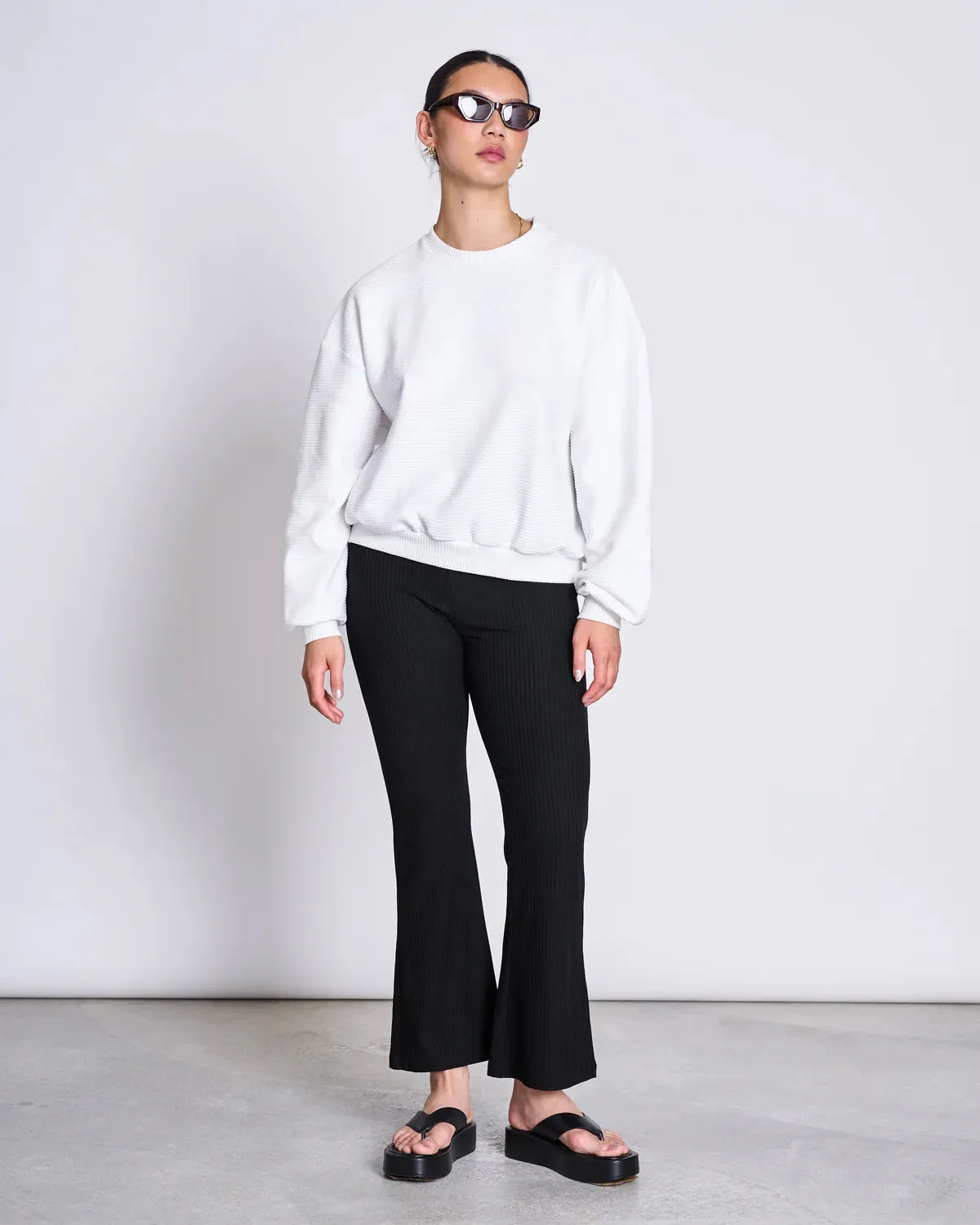 flared tencel pants - cove - black