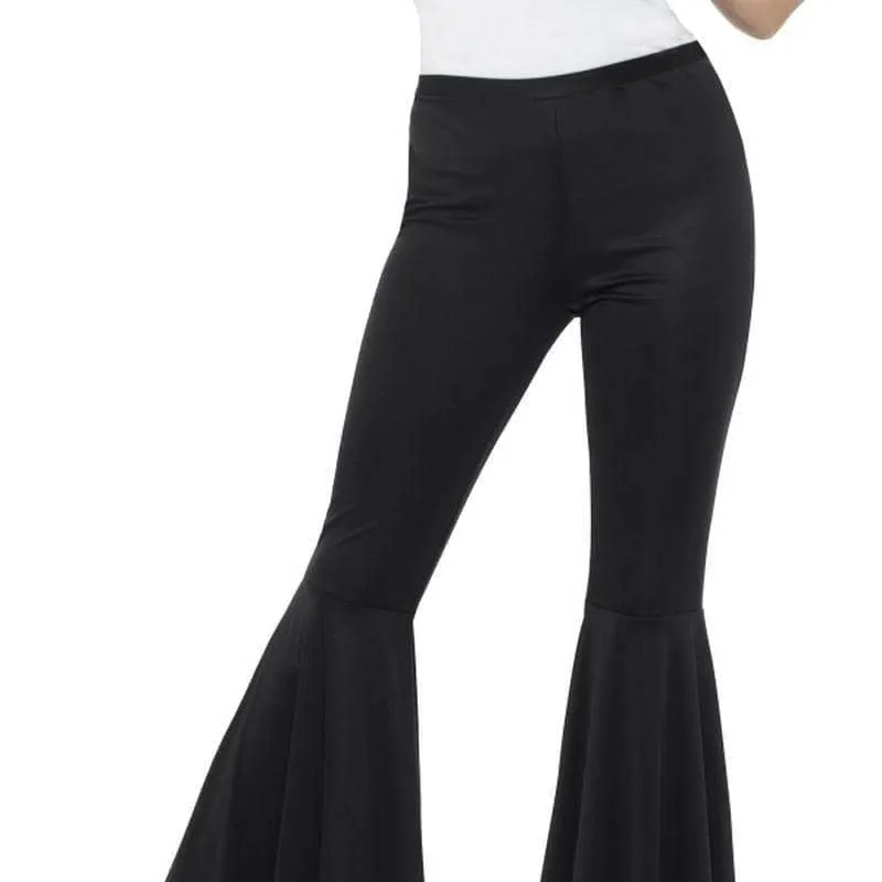 Flared Trousers Ladies Adult Black