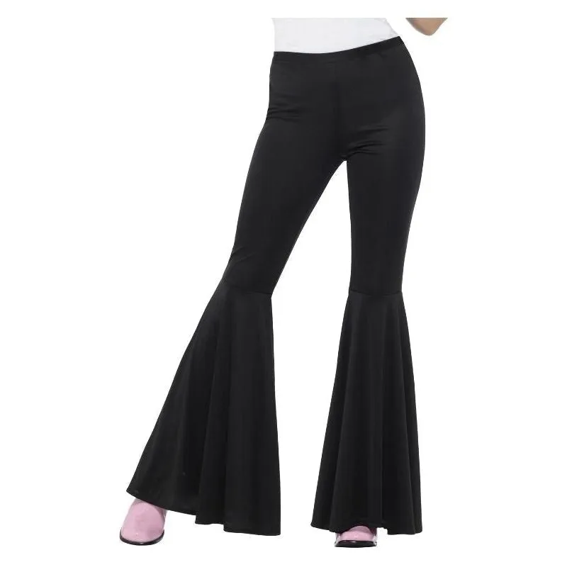 Flared Trousers Ladies Adult Black