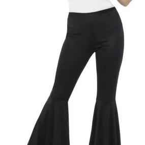Flared Trousers Ladies Adult Black