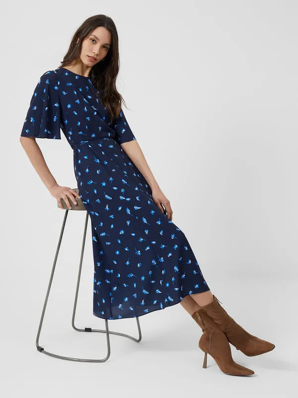French Connection BHELLE VERONA CREPE MIDI DRESS 71TGC