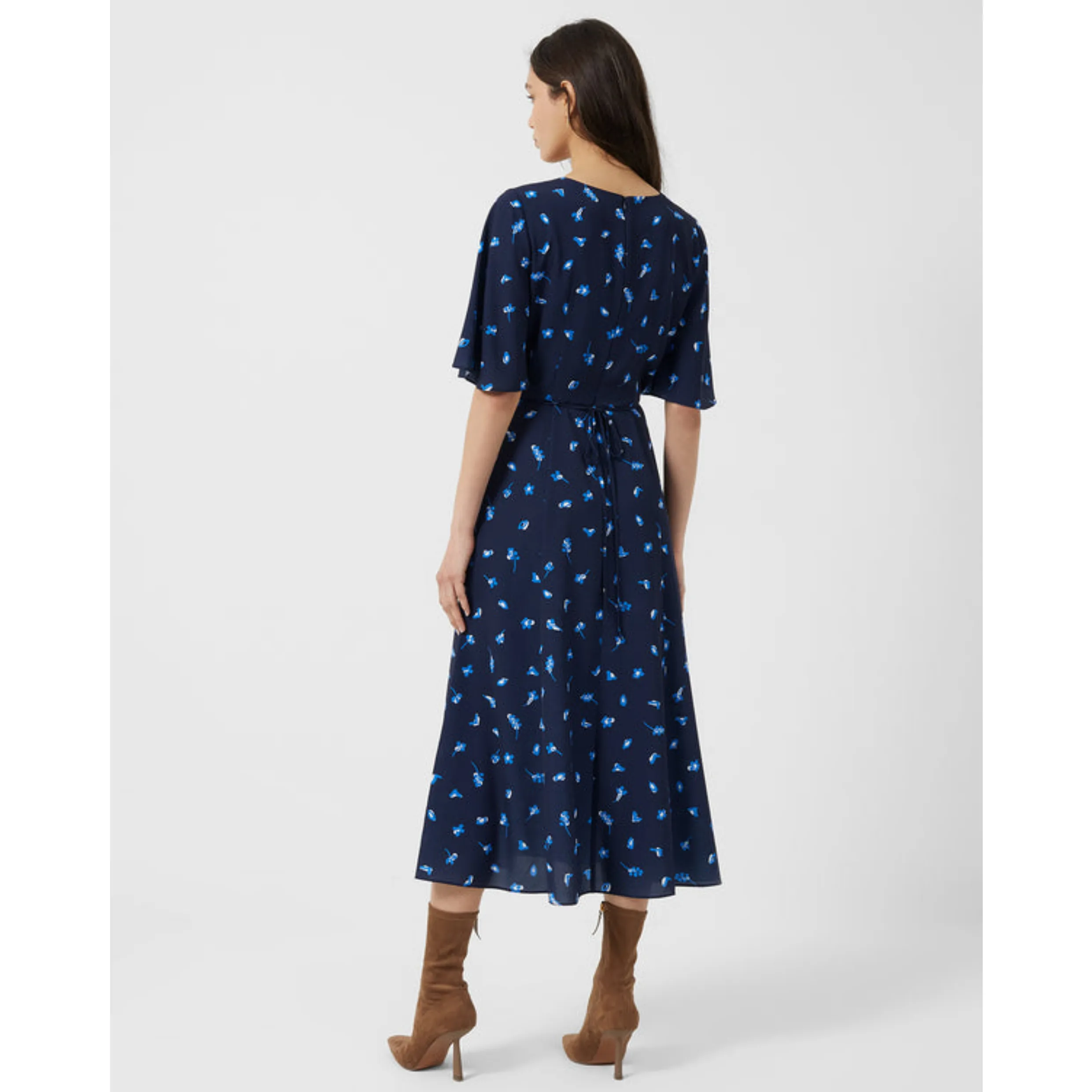 French Connection BHELLE VERONA CREPE MIDI DRESS 71TGC