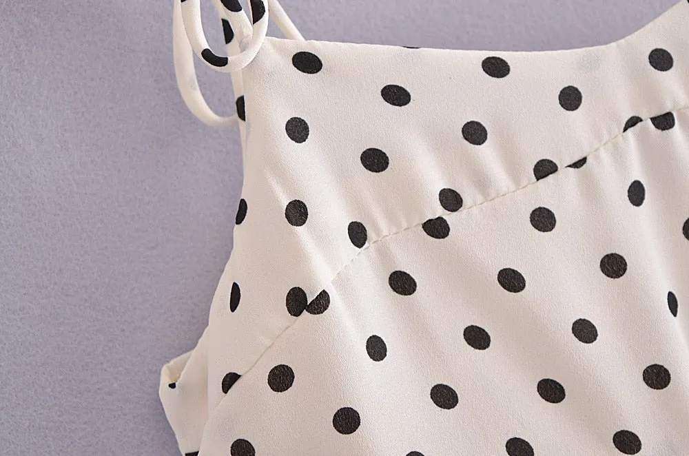 Fyra Polka Dots Spaghetti Strap Dress