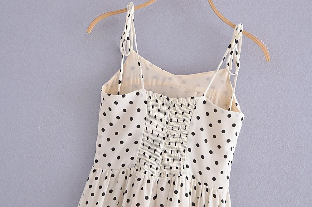 Fyra Polka Dots Spaghetti Strap Dress