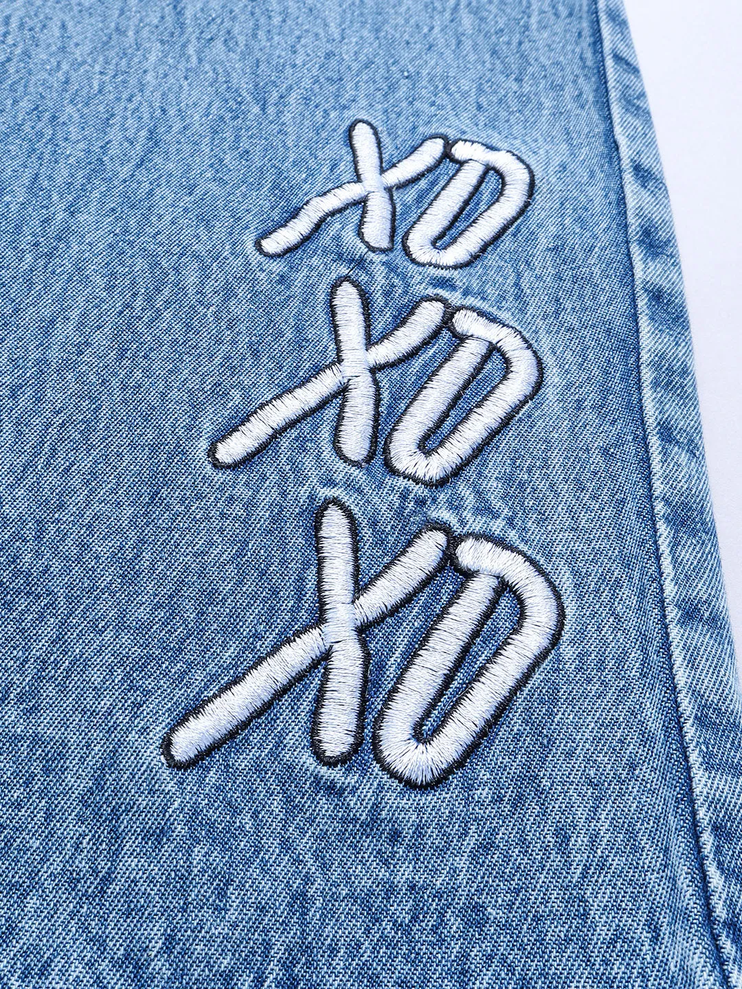 Girls Denim Embroidered Jeans