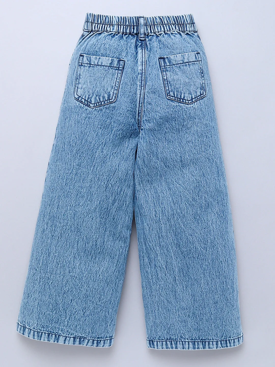 Girls Denim Embroidered Jeans