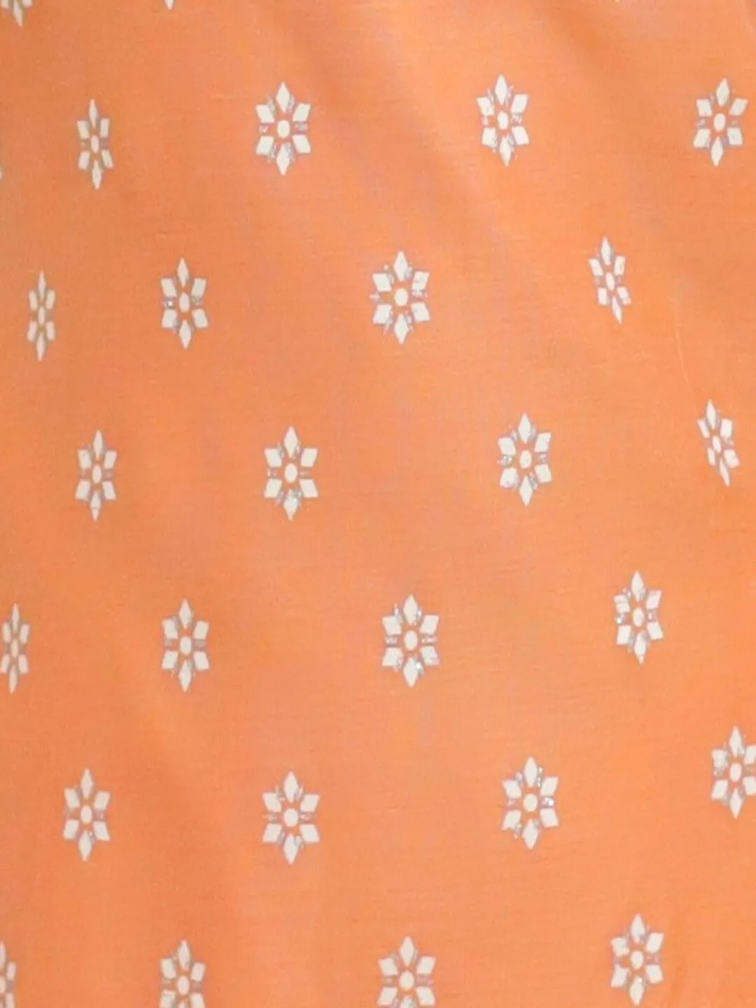 Girl's spagetti short kurti with sharara & sequins dupatta-Peach - Lil Peacock