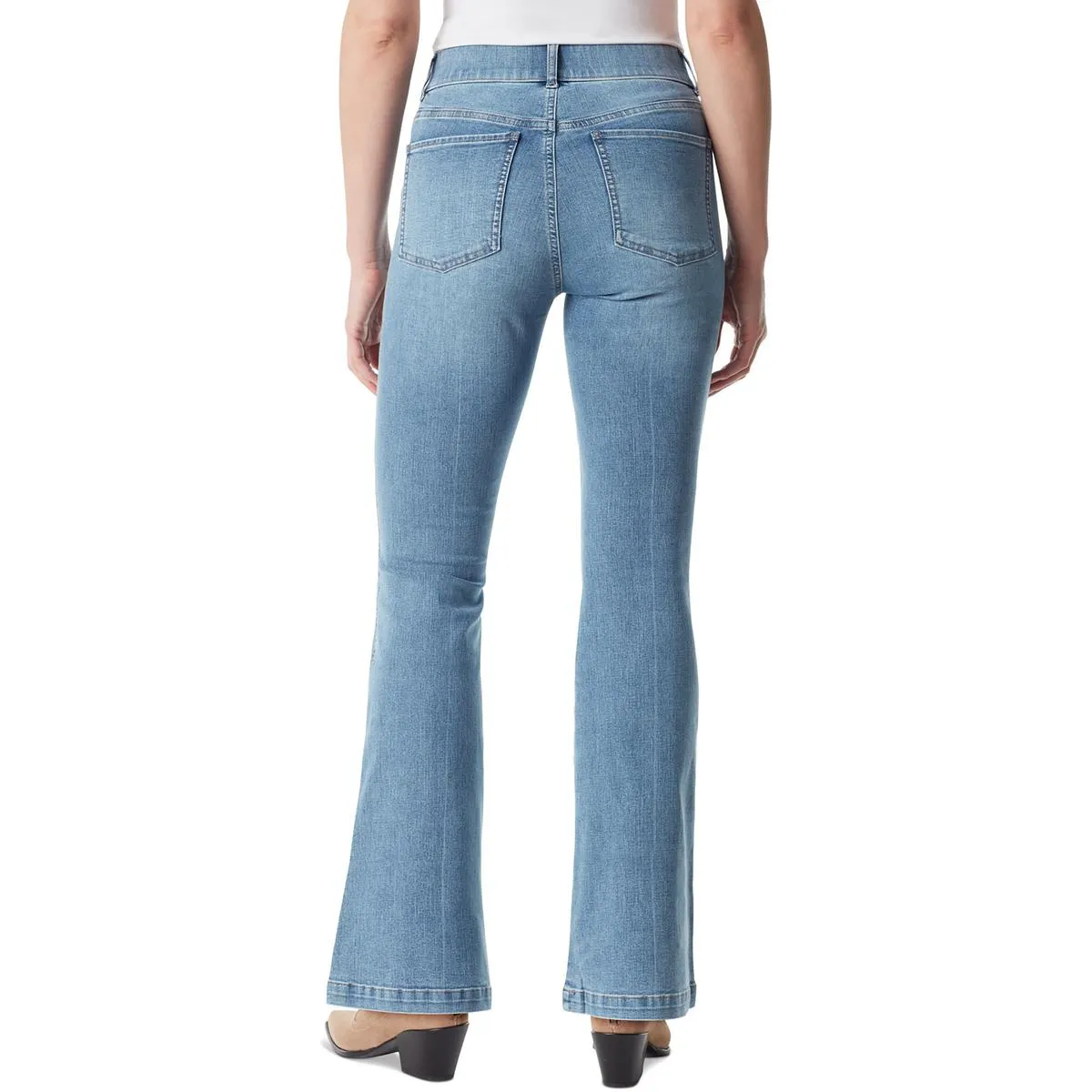 Gloria Vanderbilt Womens Light Wash High Rise Flared Pants