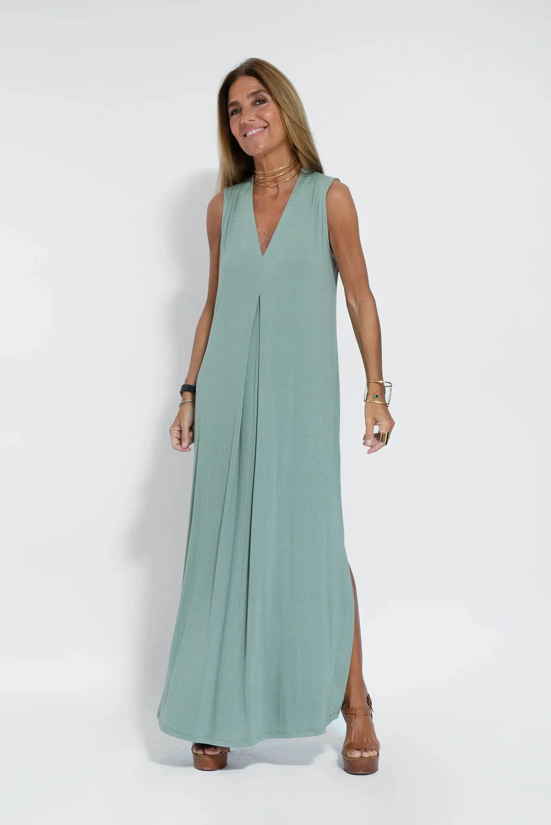 Idina Slimming Dress and Vest Set