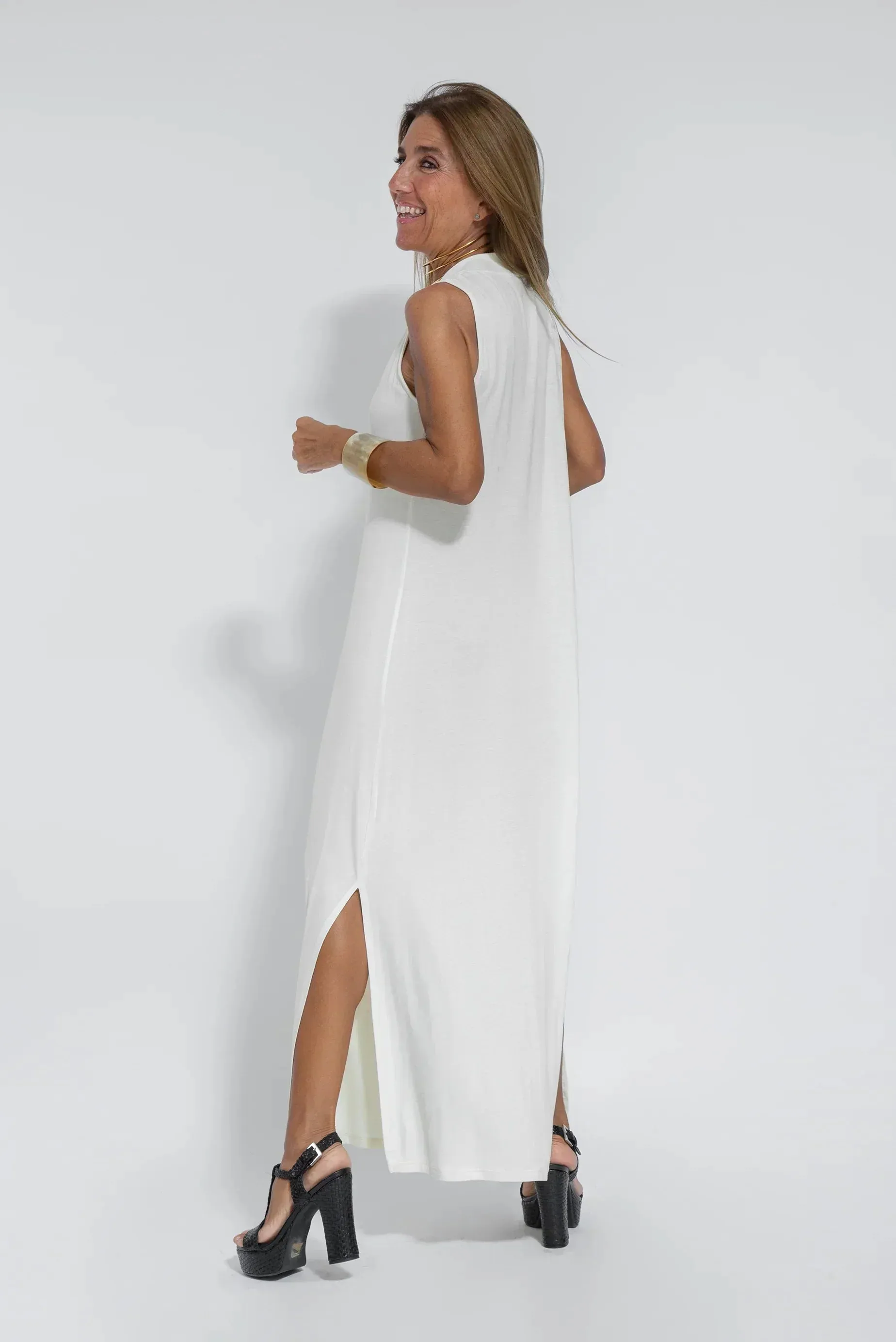 Idina Slimming Dress and Vest Set