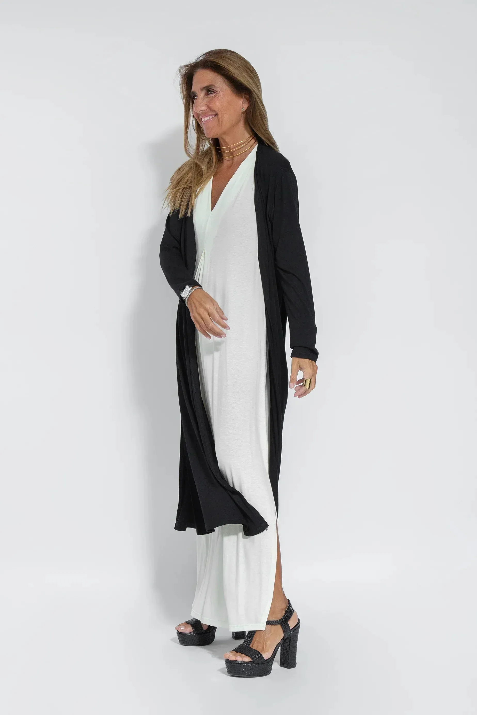 Idina Slimming Dress and Vest Set