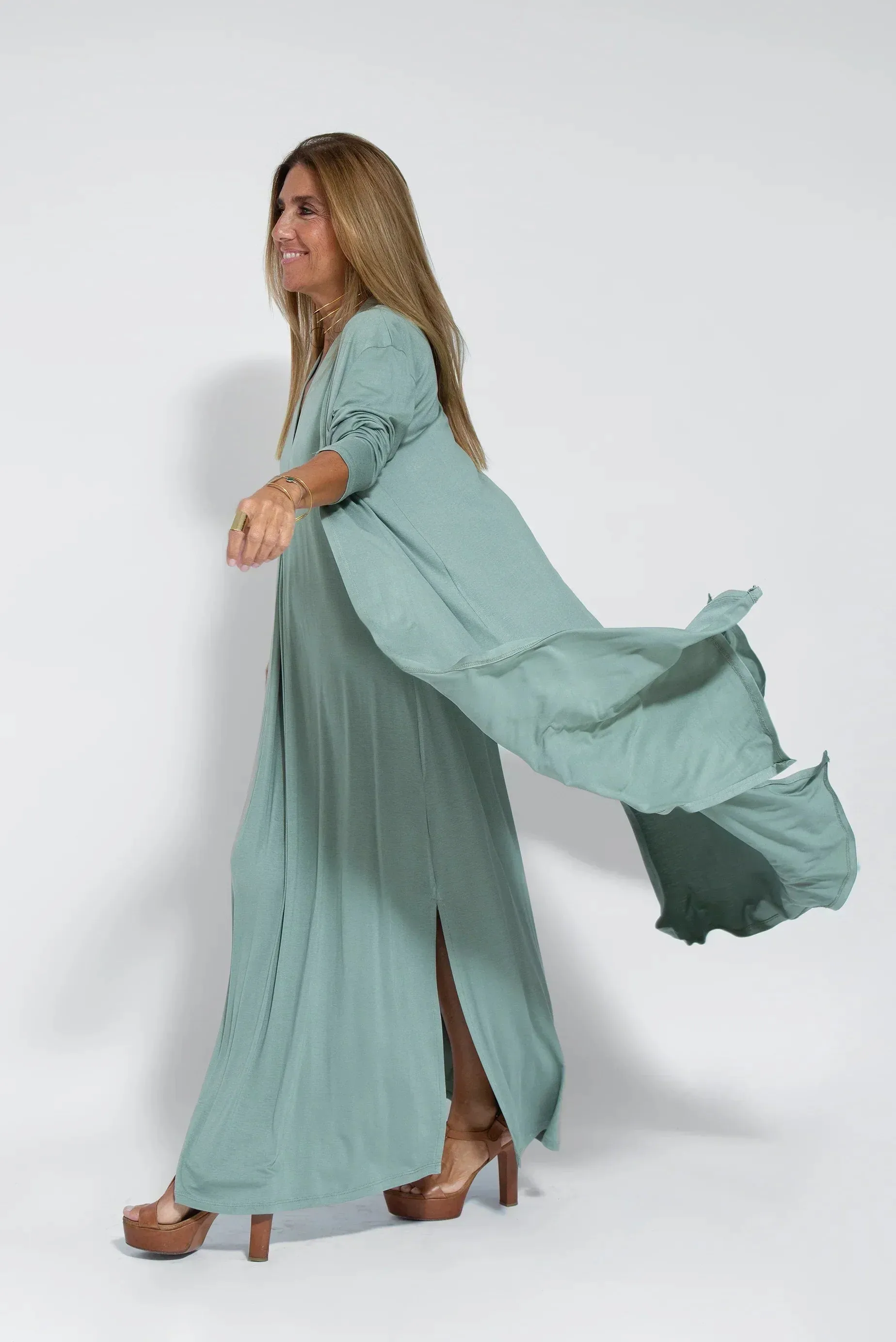 Idina Slimming Dress and Vest Set
