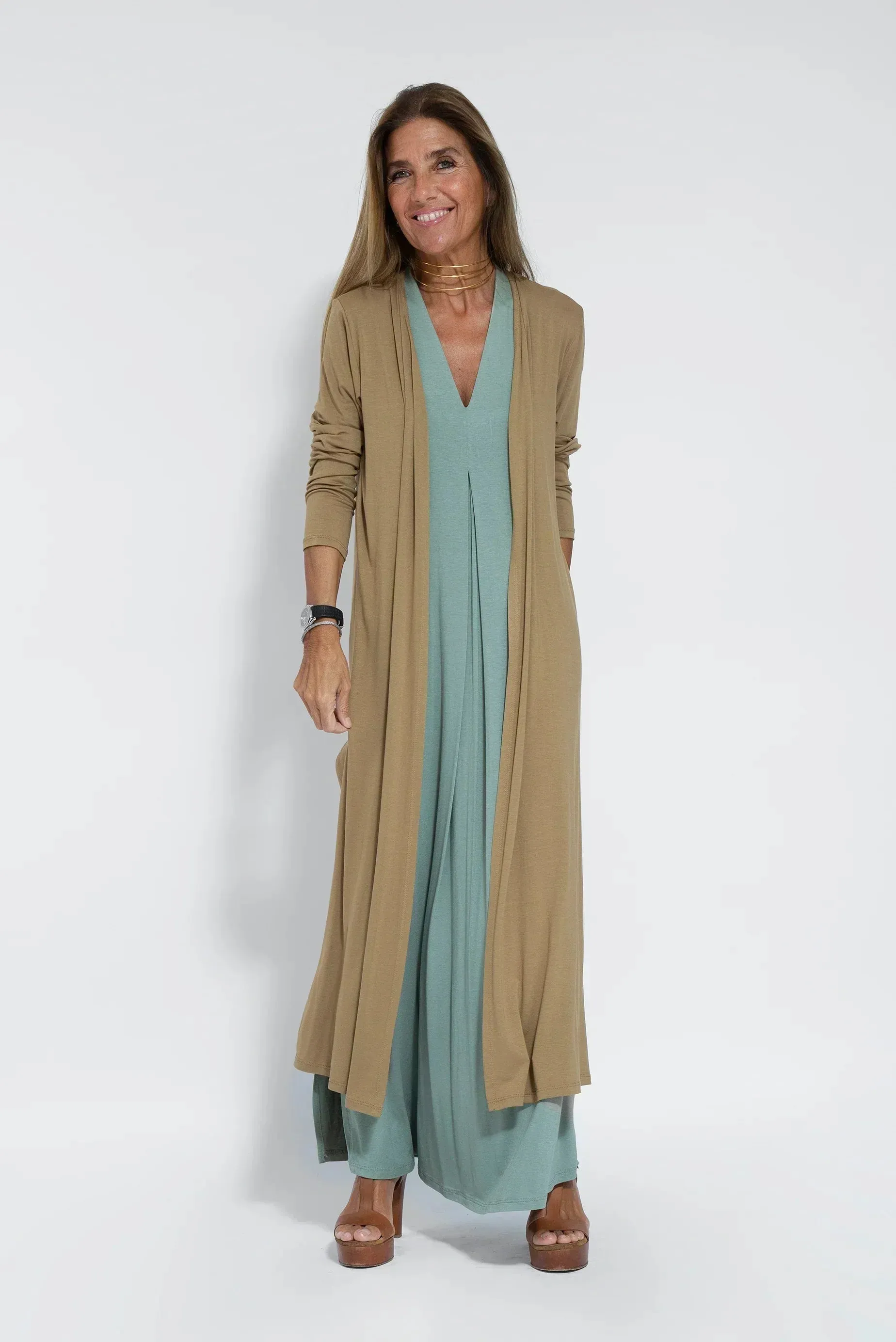 Idina Slimming Dress and Vest Set