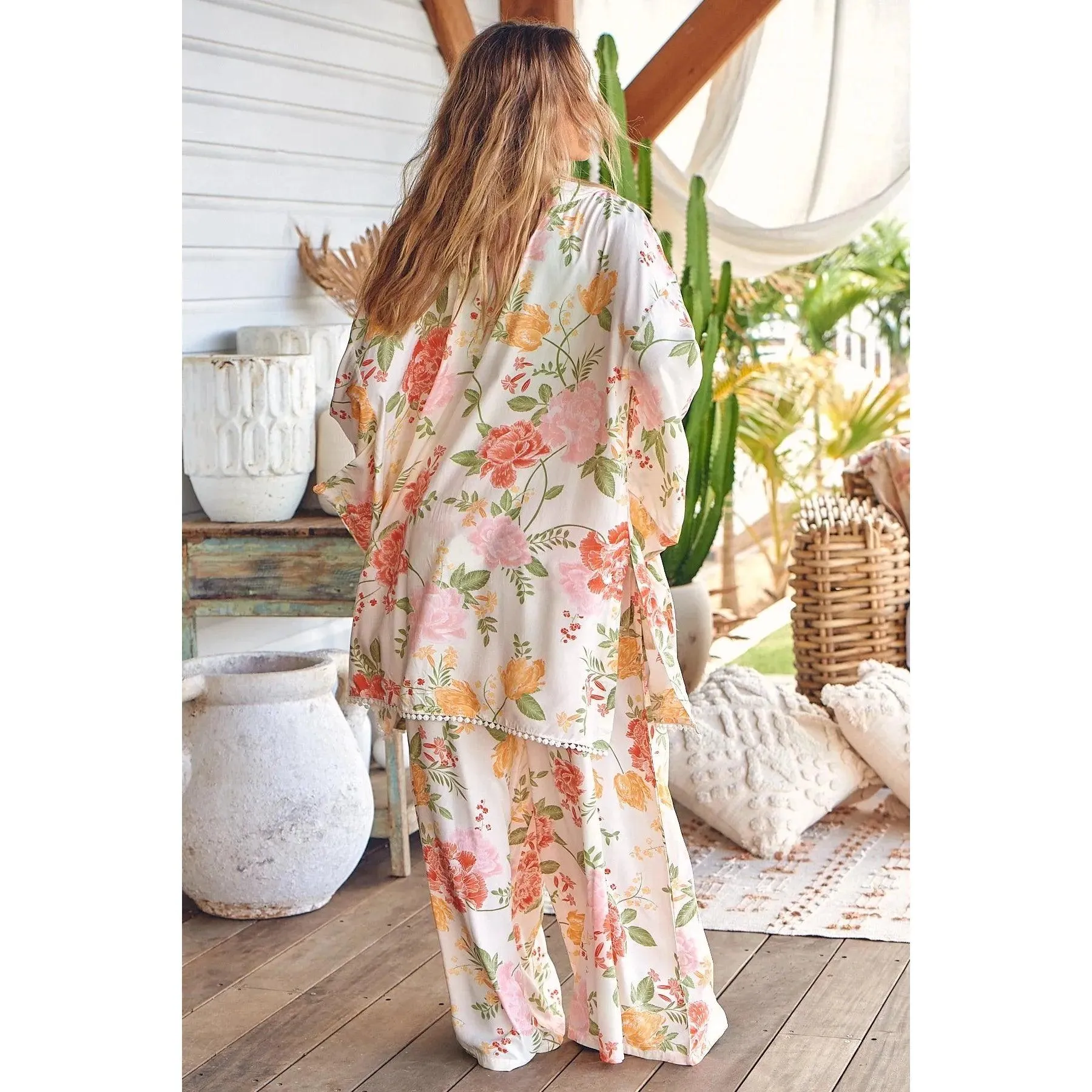 JAASE Verbena Print Zoran Kimono