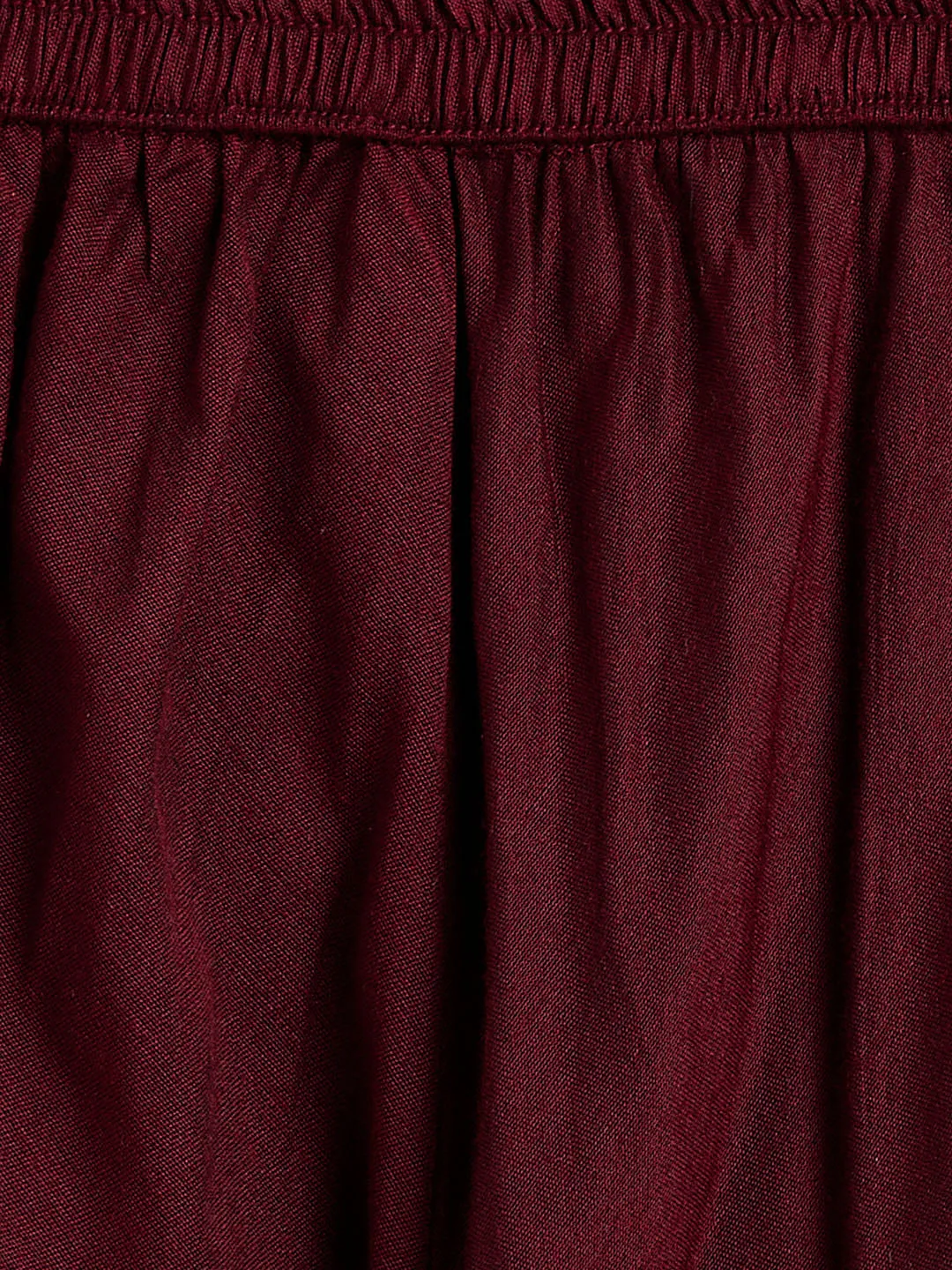 Jashvi SISHU Girl's Maroon Mirror Kurta Pyjama Set