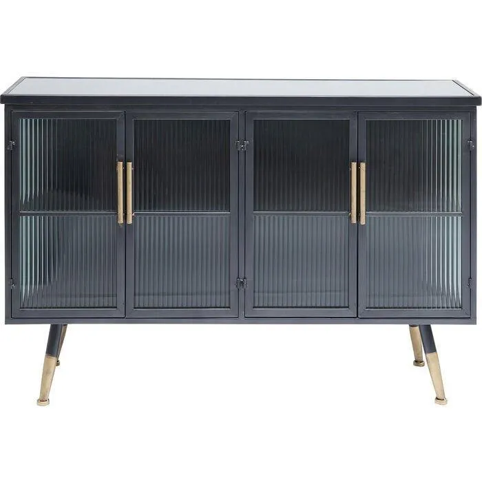 La Gomera Black Metal/Glass Sideboard