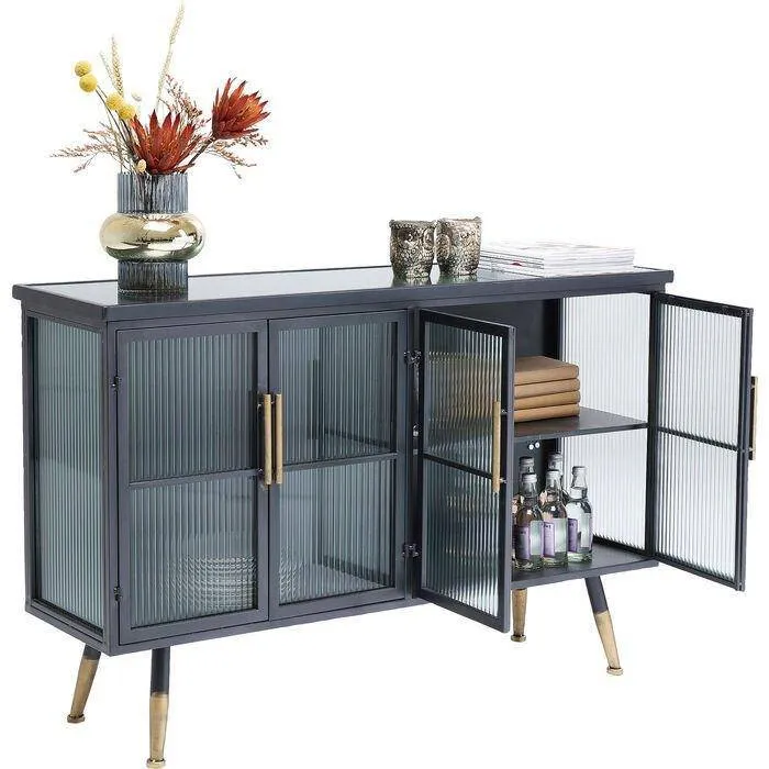 La Gomera Black Metal/Glass Sideboard