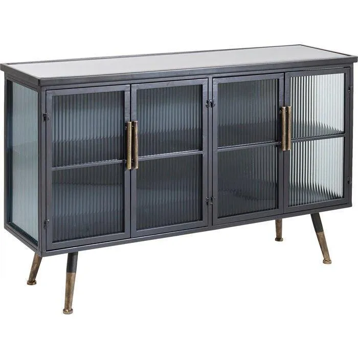 La Gomera Black Metal/Glass Sideboard