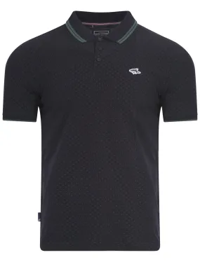 Le Shark Beckflow polo with green polka-dots