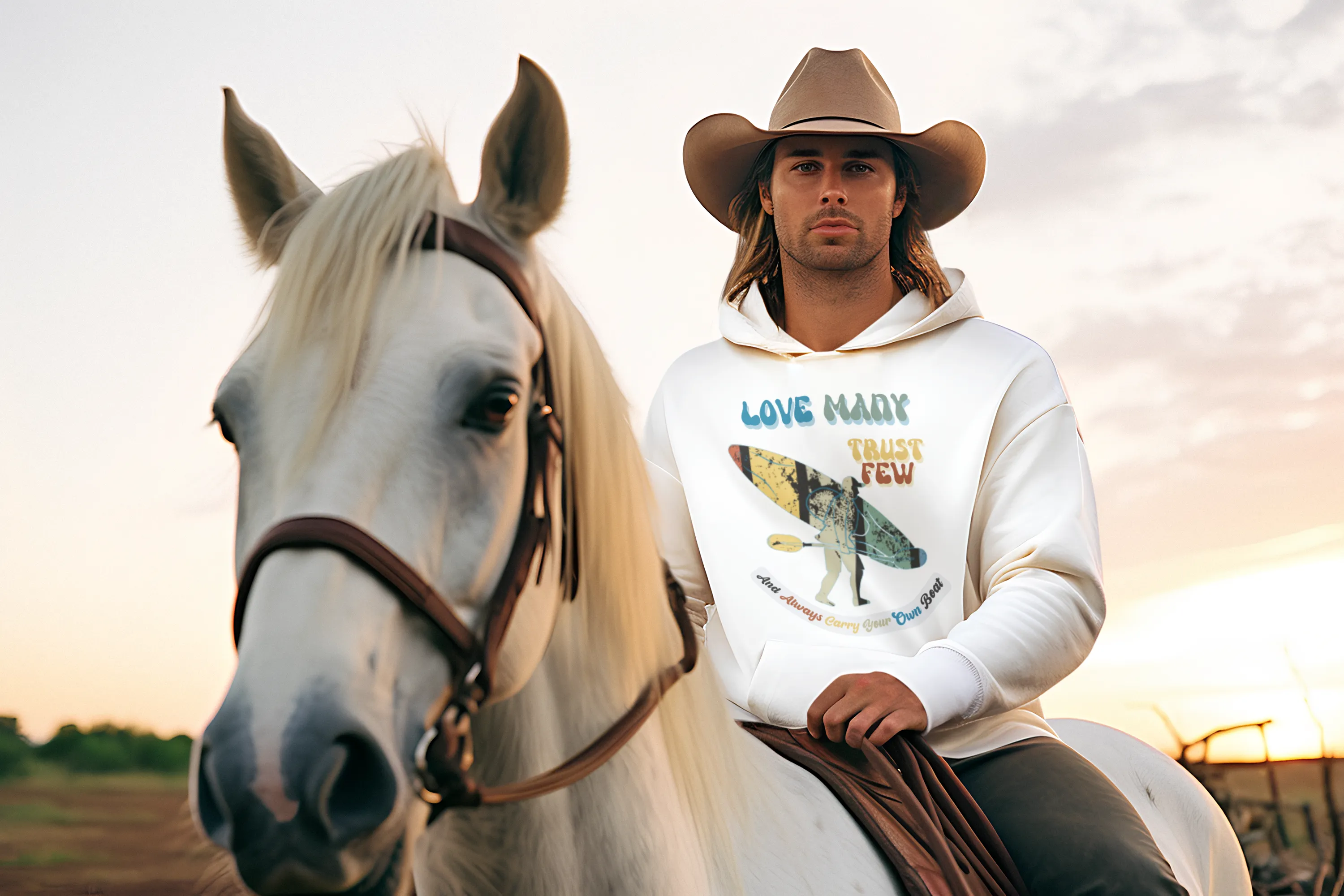 Love Many Trust Few And Always Carry Your Own Boat, Paddle Harder A Sweatshirt for Kayak Enthusiasts