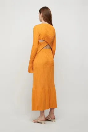Lowry Cross-Back Knit Top in Tangerine