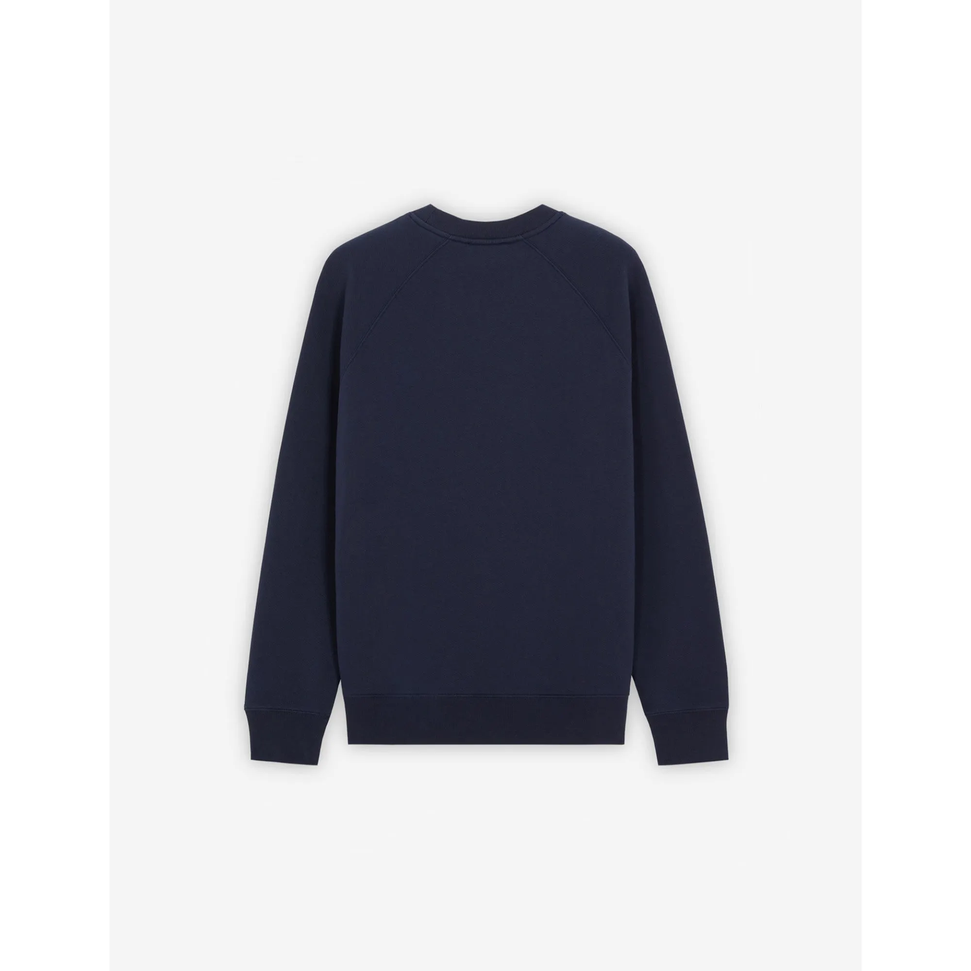 Men Grey Fox Head Patch Classic Sweatshirt - Navy