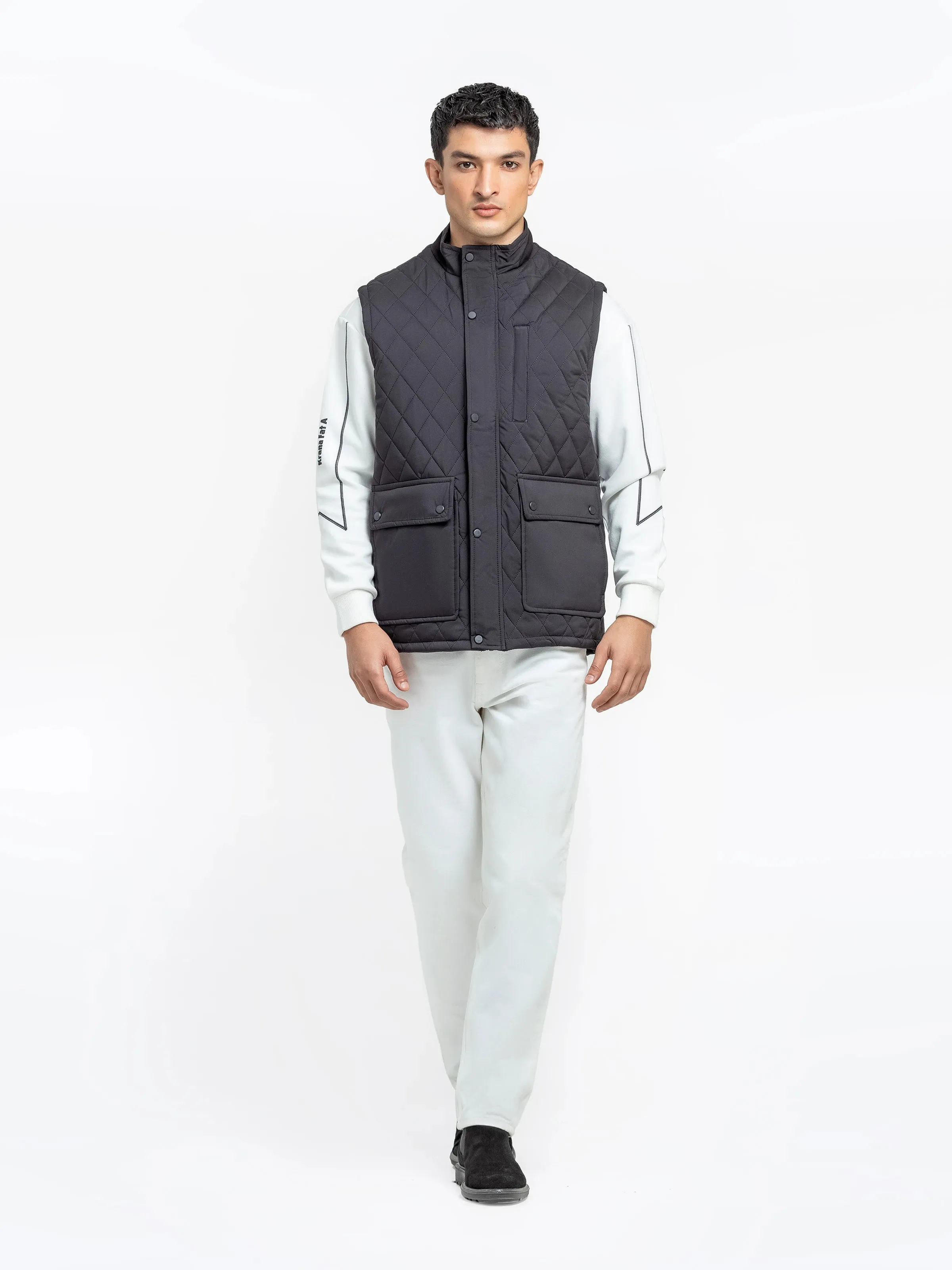 Men's Black Gilet Jacket - EMTJP24-022