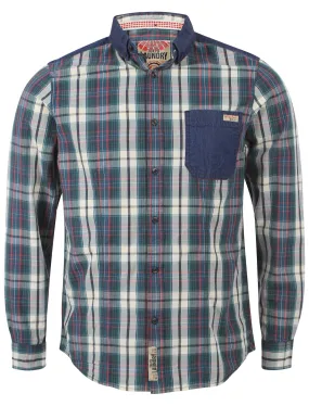 Men's Tokyo Laundry Fritz Cotton Shirt in green