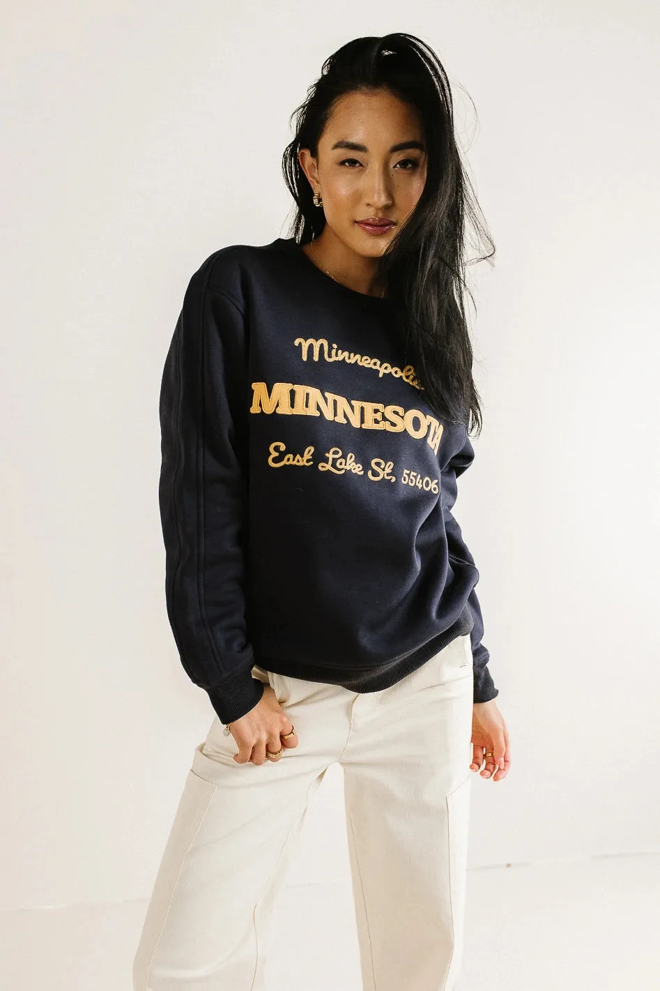 Minnesota Embroidered Sweatshirt - FINAL SALE