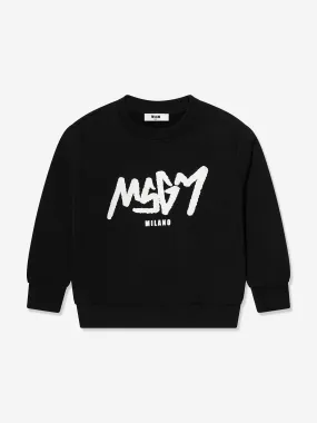 MSGM Boys Logo Sweatshirt in Black