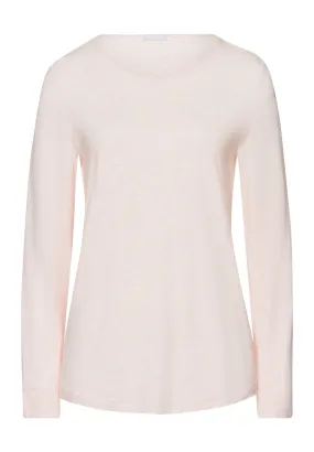 Natural Elegance Relaxed Round Neck Top | Rose Melange 74948-2899