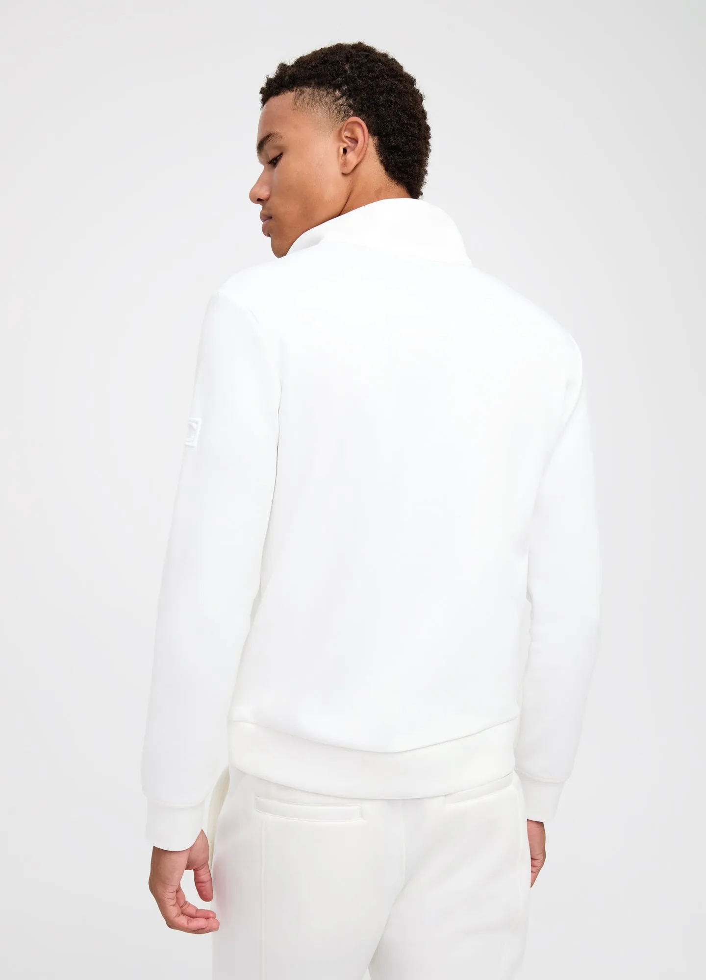 Neoprene Half Zip Sweatshirt Ecru