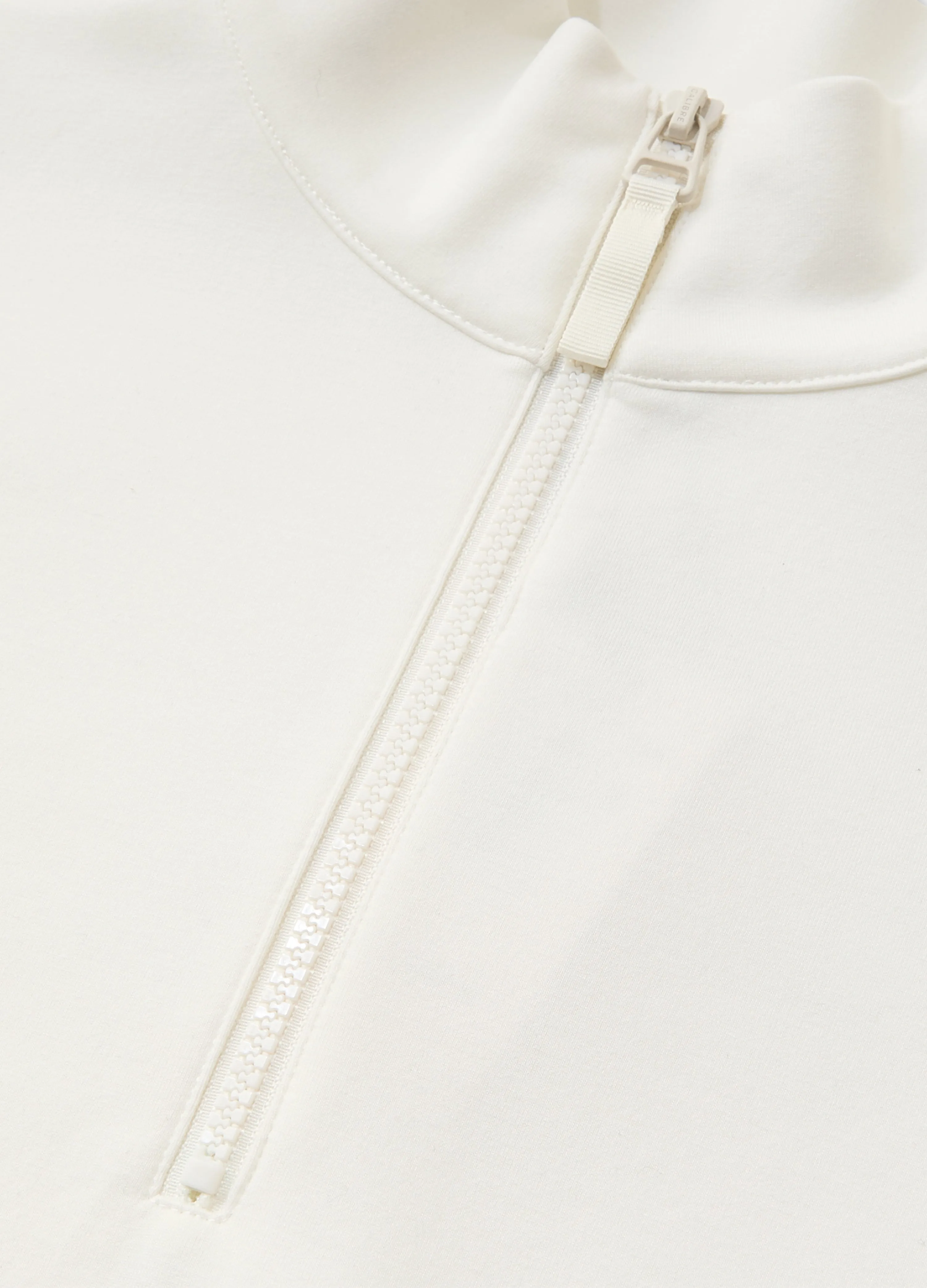 Neoprene Half Zip Sweatshirt Ecru