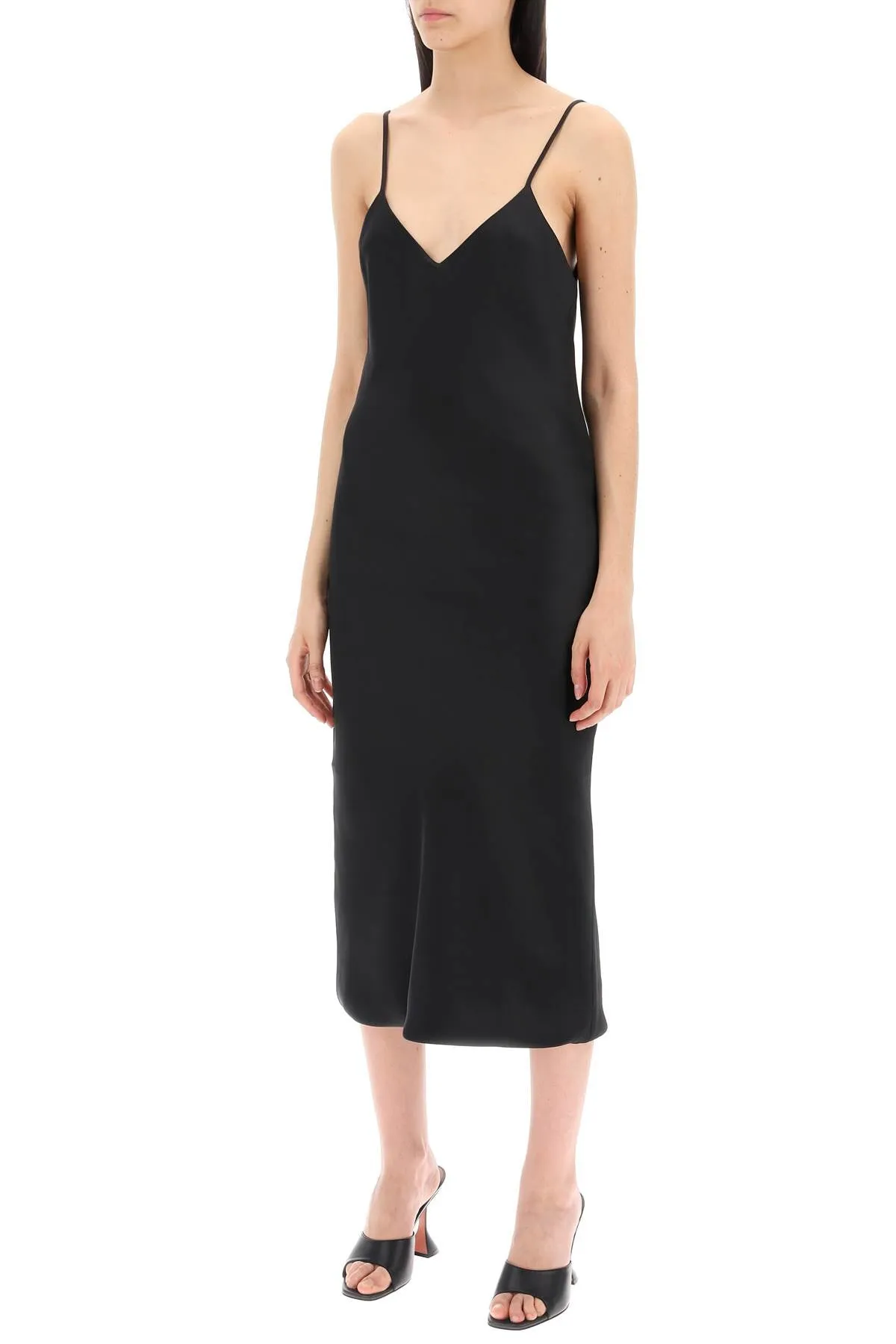Norma Kamali Midi Crpe Slip Dress
