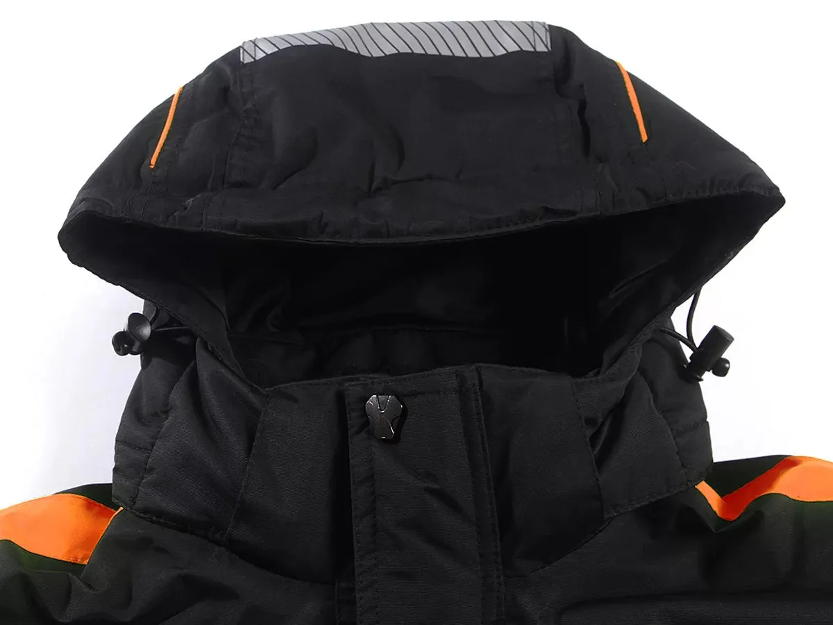NOVA_OR, WATERPROOF WINTER JACKET PESSO NOVA, BLACK ORANGE
