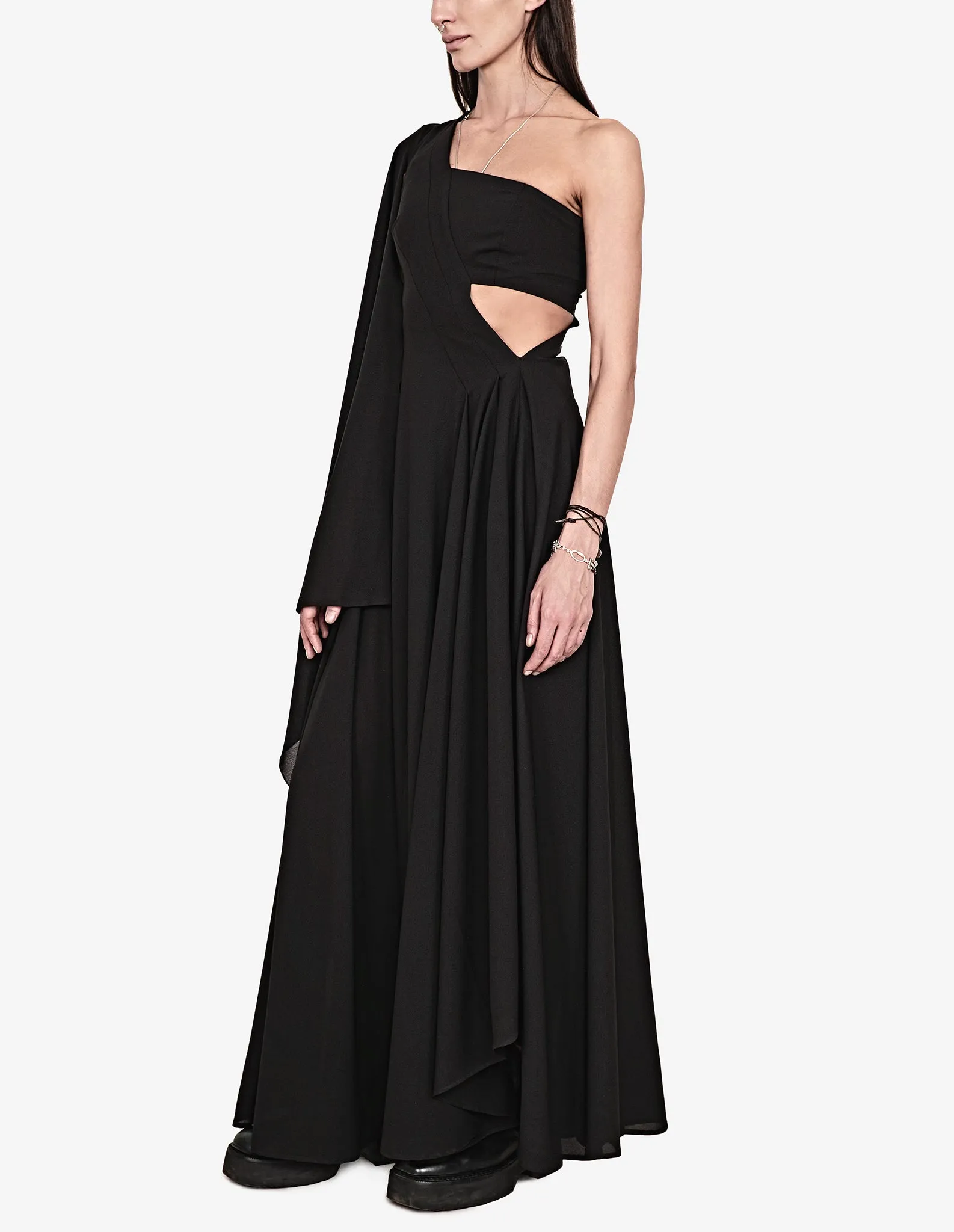 One-sleeve Cutout Dress
