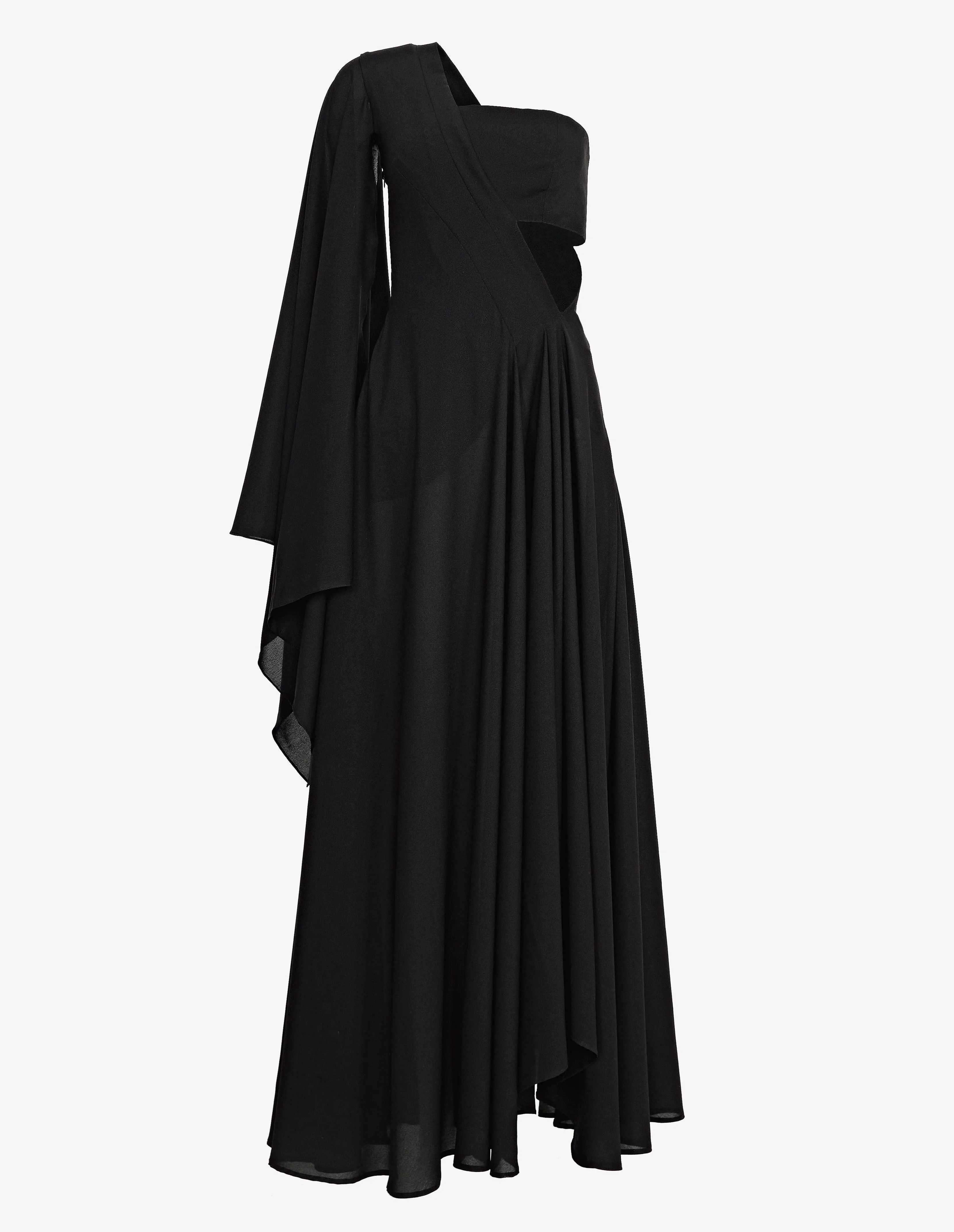 One-sleeve Cutout Dress