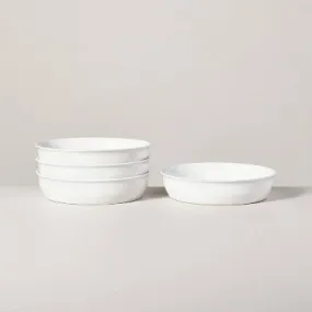 Open Box - 4pk 27oz Flared Brim Stoneware Pasta/Grain Bowls Vintage Cream - Hearth & Hand with Magnolia