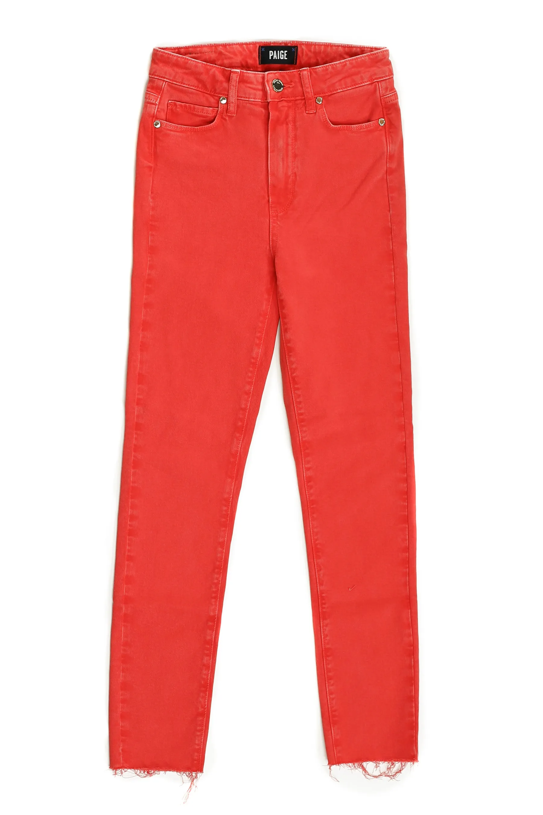 Paige - Hoxton Ankle Raw Hem Vintage Cherry