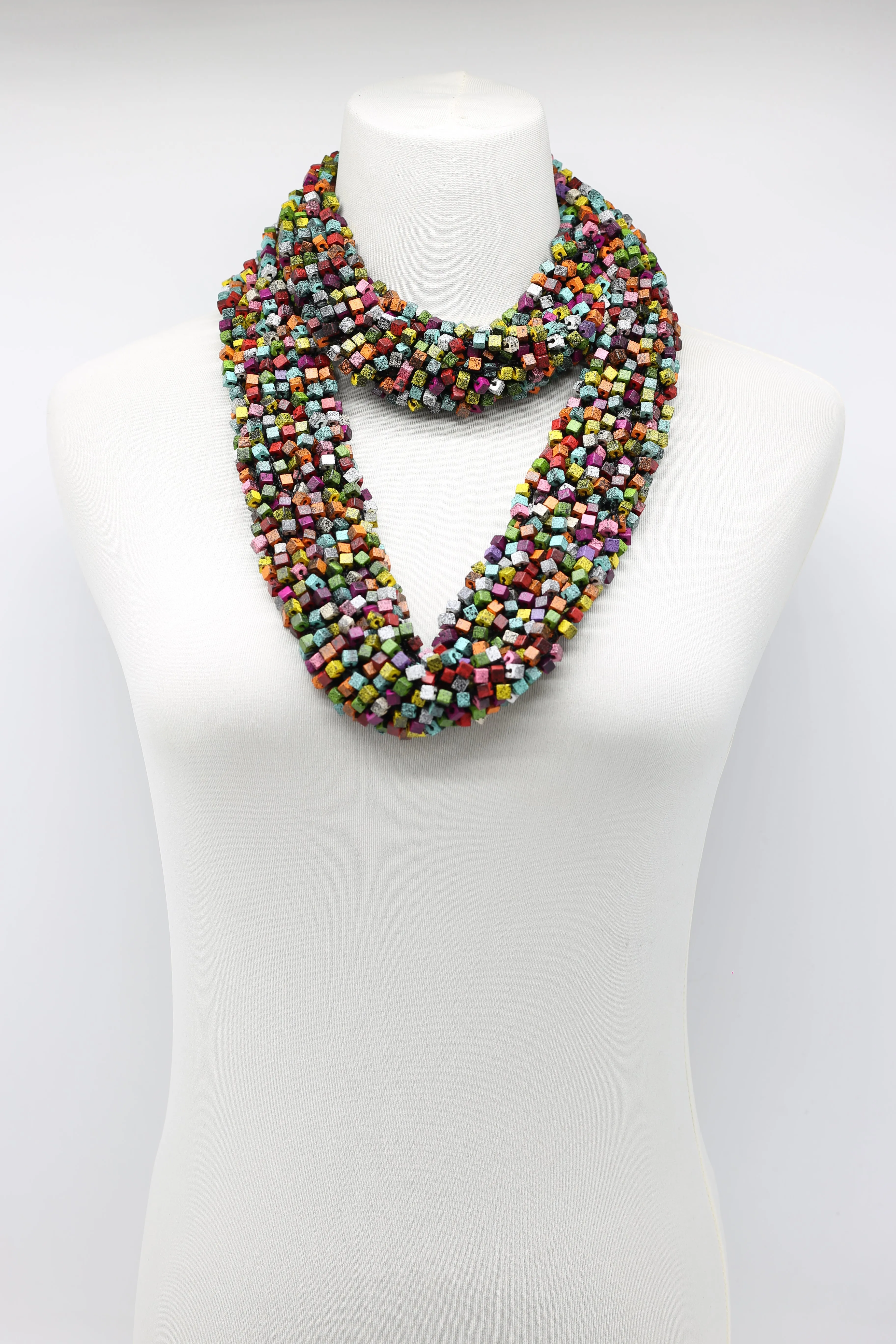 Pashmina Fishnet Infinity Scarf - Hand-painted