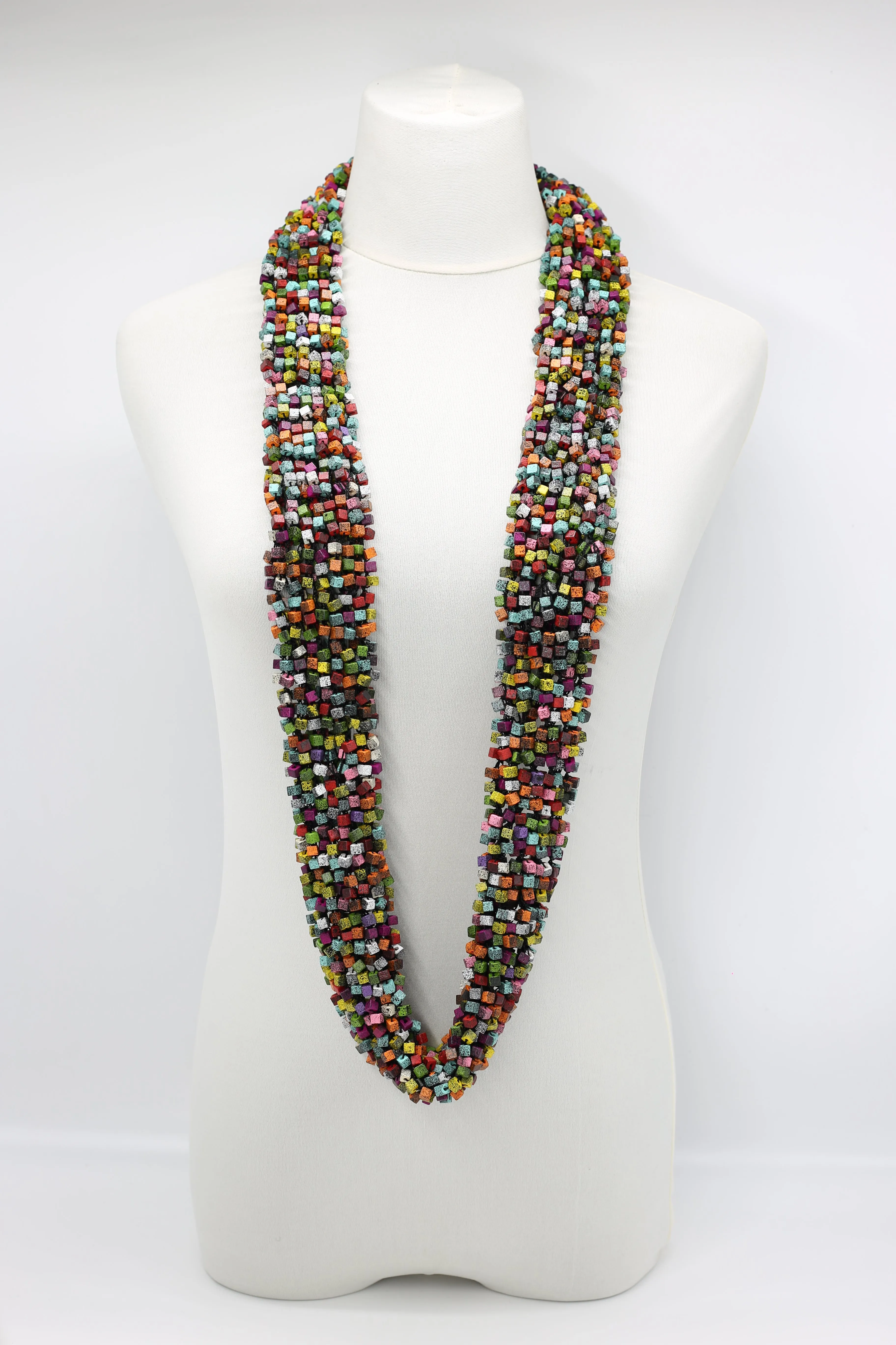 Pashmina Fishnet Infinity Scarf - Hand-painted