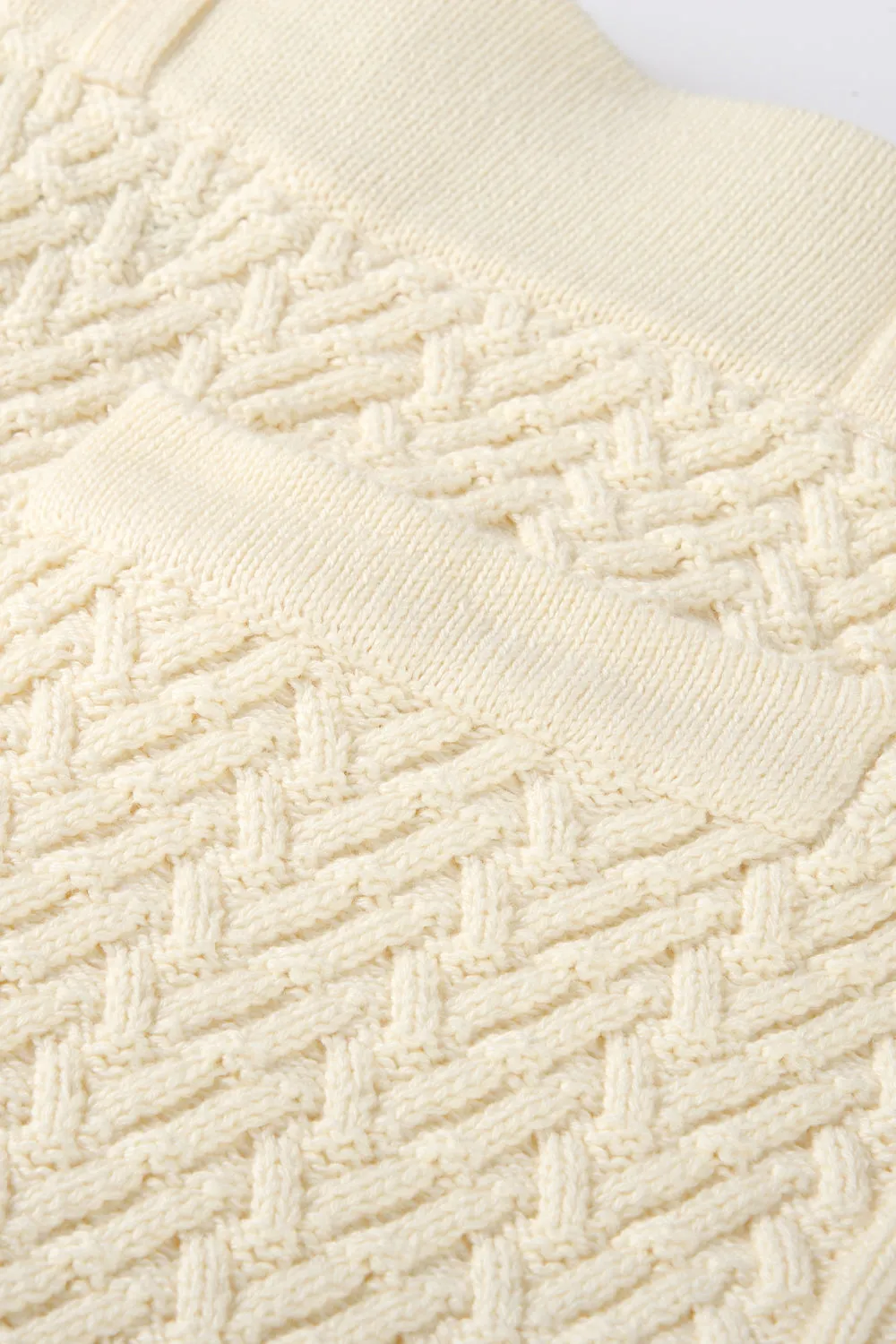 Patchwork Cable Knit Pants