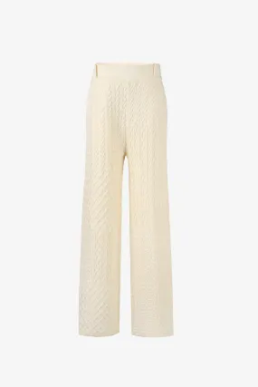 Patchwork Cable Knit Pants