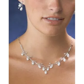 Pearl Drop Necklace & Earrings